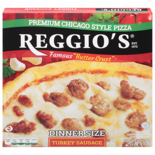 Reggio's Pizza Turkey Sausage Pizza Perspective: front
