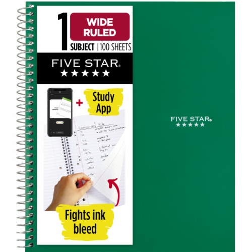 Five Star® Basewire 100 Sheet 1 Subject Notebook Perspective: front