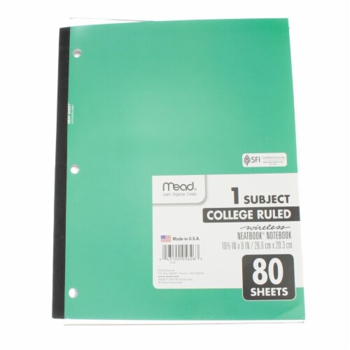 Mead® Wireless College Rule Notebook Perspective: front