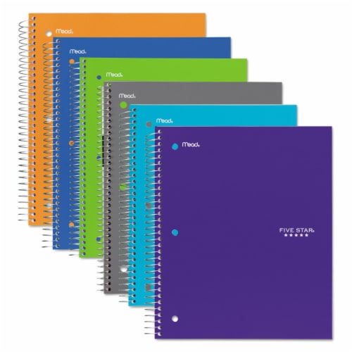 Five Star 1 Subject College Ruled Spiral Notebook (Colors May Vary)