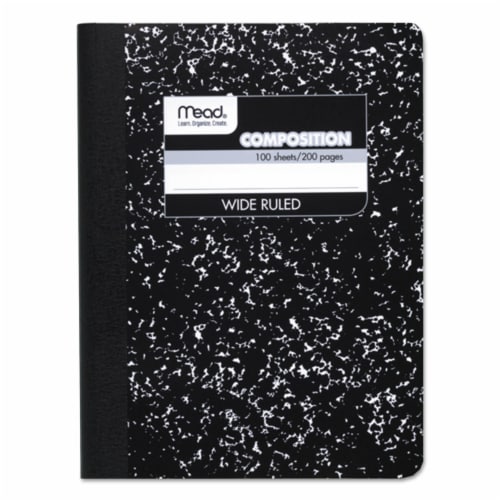 Mead® NOTEBOOK,9.75X7.5,100,BK 09910 Perspective: front