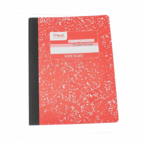 Mead Composition Wide Ruled Notebook 9.75 X7.5 -100 Sheets Perspective: front
