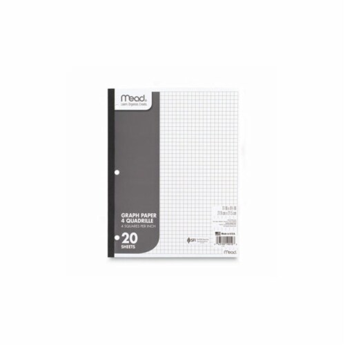 Mead® PAPER,QUAD RL,GRAPH,WHT 19010 Perspective: front