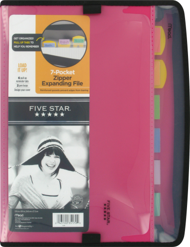 Five Star® 7-Pocket Expanding File - Assorted Perspective: front