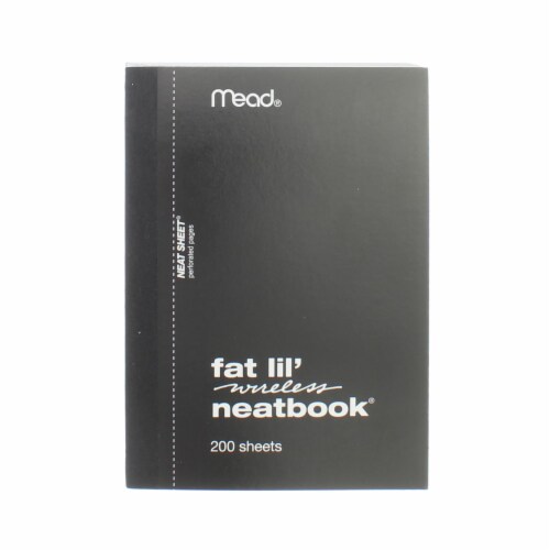 Mead Fat Lil Wireless Neatbook Notebook, College Ruled, 200 Sheets Perspective: front