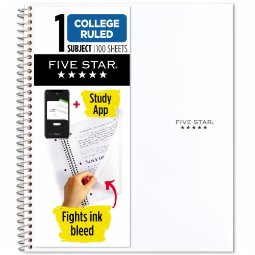 Five Star® College Ruled Notebook Perspective: front
