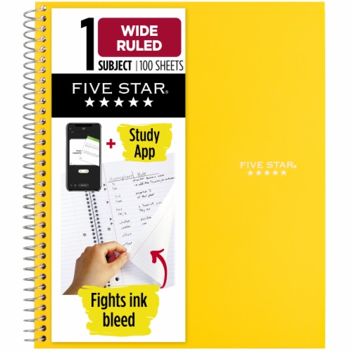 Five Star® College Ruled Notebook Perspective: front