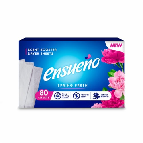 Ensueno™ Spring Fresh Scent Booster Dryer Sheets Perspective: front