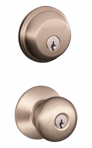 Schlage Plymouth Satin Nickel Privacy Lockset ANSI Grade 2 1-3/4 in. Schlage Plymouth Satin Nickel Privacy Lockset ANSI Grade 2 1-3/4 in.