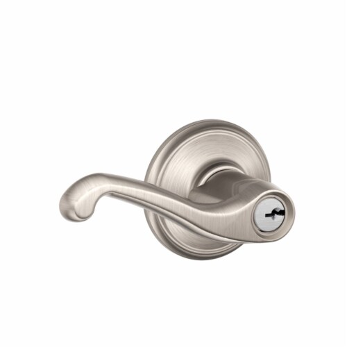 Schlage Flair Satin Nickel Privacy Lockset ANSI Grade 2 1-3/4 in. Schlage Flair Satin Nickel Privacy Lockset ANSI Grade 2 1-3/4 in.