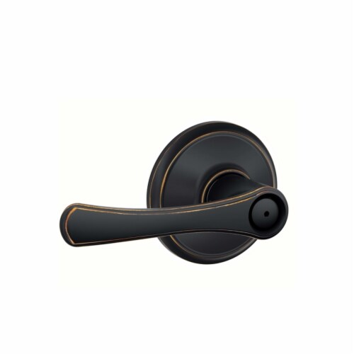 Schlage Traditional Aged Bronze Privacy Lever Right or Left Handed Schlage Traditional Aged Bronze Privacy Lever Right or Left Handed