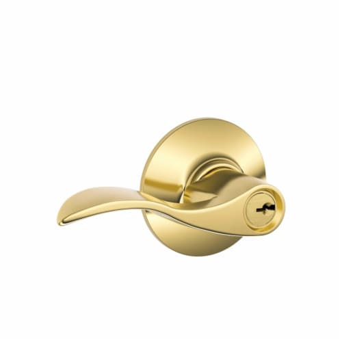 Schlage Accent Bright Brass Entry Lockset ANSI Grade 2 1-3/4 in. Schlage Accent Bright Brass Entry Lockset ANSI Grade 2 1-3/4 in.