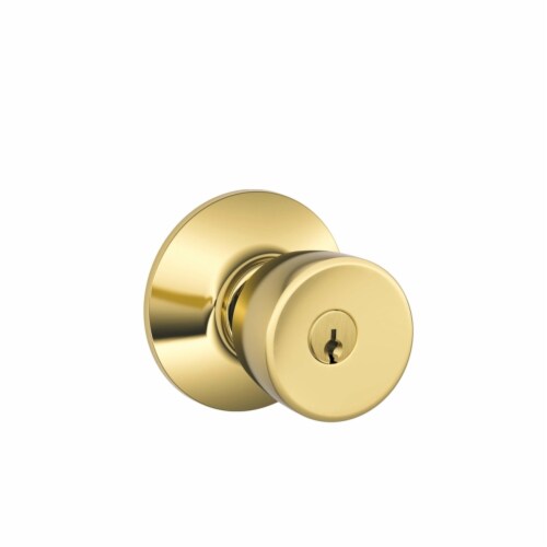 Schlage Bell Bright Brass Entry Lockset ANSI Grade 2 1-3/4 in. Schlage Bell Bright Brass Entry Lockset ANSI Grade 2 1-3/4 in.