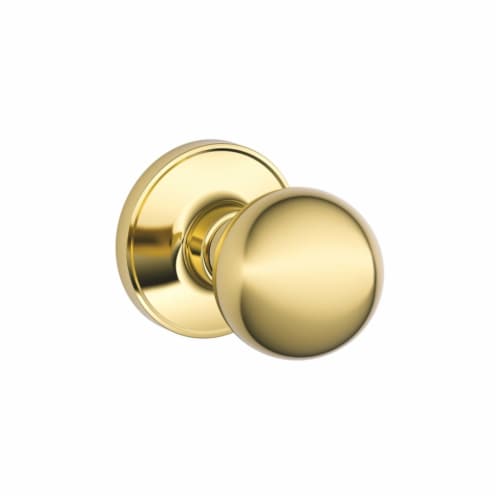 Schlage Dexter Corona Bright Brass Passage Door Knob Right or Left Handed Schlage Dexter Corona Bright Brass Passage Door Knob Right or Left Handed