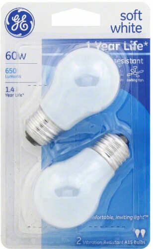 Food 4 Less Ge 60 Watt Ceiling Fan A15 Light Bulbs 2 Pk