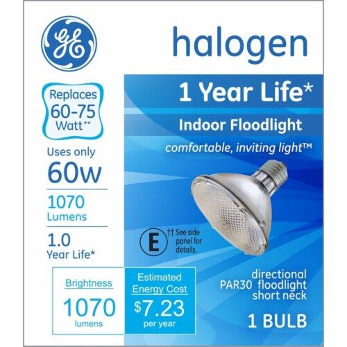 GE 48 Watt 50 60 Watt Directional Short Neck PAR30 Halogen Indoor Floodlight Bulb 1 ct Fry s Food Stores