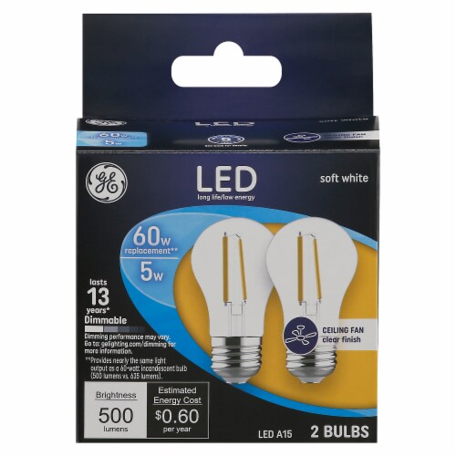 Kroger Ge Led 5 Watt 60 Watt Soft White Ceiling Fan Clear