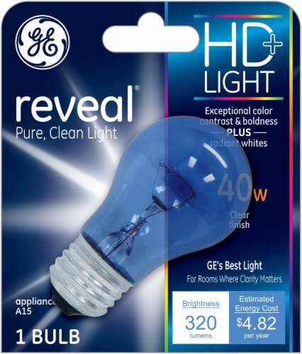 GE Light Bulb, Appliance, Clear, 40 Watts