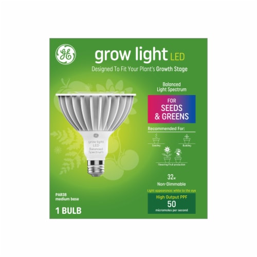 GE Grow Light LED Balanced Medium Based Light Bulb Perspective: front