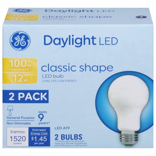 GE Daylight LED Classic Day Light Bulb Perspective: front