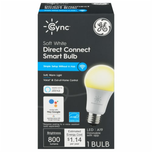GE Cync™ Soft White Direct Connect Smart Bulb Perspective: front