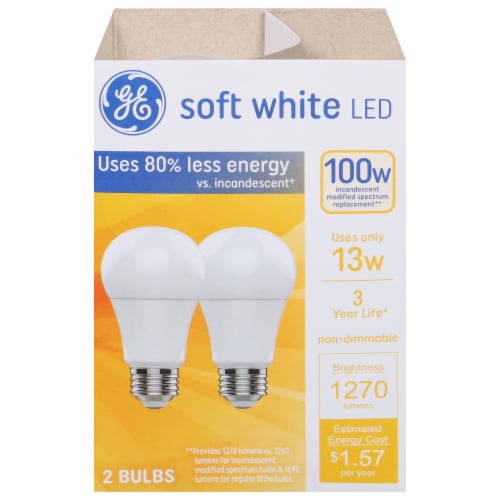 GE 13W - 100W LED Light Bulb - Soft White Perspective: front