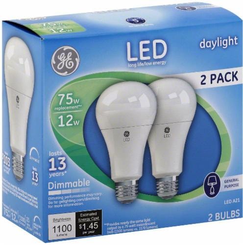 GE 12-Watt (75-Watt) A21 LED Light Bulbs Perspective: front
