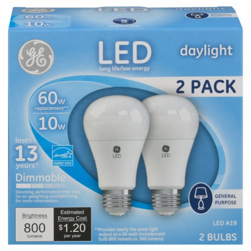 GE 10-Watt (60-Watt) A19 LED Light Bulb Perspective: front