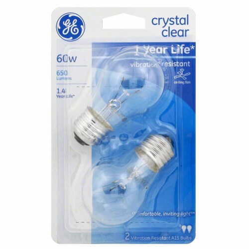 Mariano S Ge 60 Watt Ceiling Fan A15 Light Bulbs 2 Pk