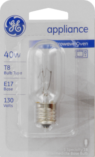 GE 40-Watt E17 Microwave Oven Appliance Light Bulb Perspective: front