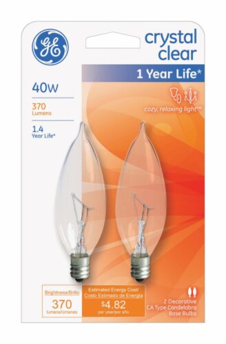Ge crystal clear 25 discount watt light bulb