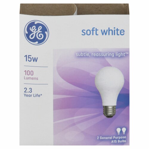 GE 15-Watt General Purpose A15 Light Bulbs, 2 pk - Kroger