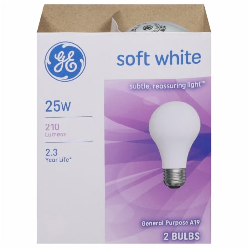 GE 25 Watt Light Bulbs Soft White 2 pack Foods Co