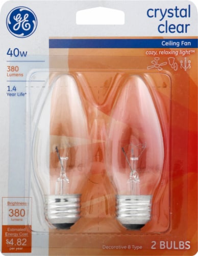 GE Crystal Clear 40 Watt B Type Ceiling Fan Light Bulbs 1 ct Kroger