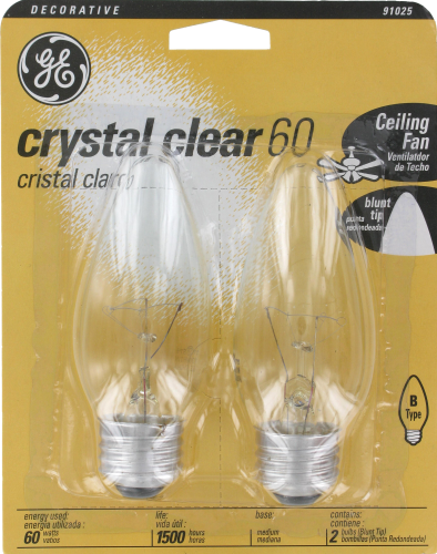 Fred Meyer - GE Crystal Clear 60-Watt Medium Base Ceiling Fan Light