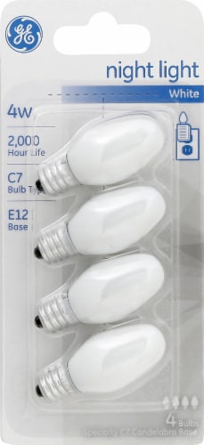 Ge 4-Watt C7 White Nightlight Bulbs Perspective: front
