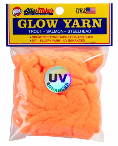 Atlas Mike's UV Glow Yarn - Fire Orange Perspective: front