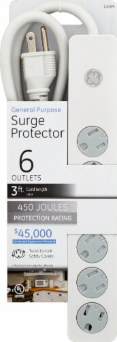 General Purpose 3' Cord 6 Outlet Power Block Perspective: front