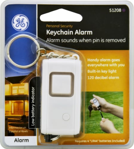 GE Keychain Alarm - White Perspective: front