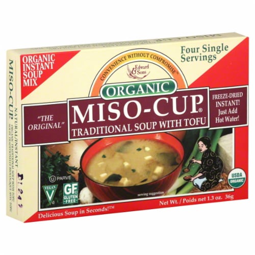 Edward & Sons Organic Miso-Cup Traditional Soup With Tofu Perspective: front