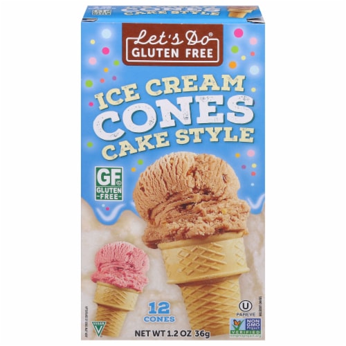 Let's Do Organic Gluten Free Ice Cream Cones Perspective: front