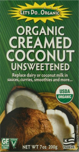 Let's Do Organic® Unsweetened Organic Creamed Coconut Perspective: front