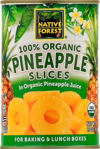 Native Forest Organic Canned Pineapple Slices Perspective: front