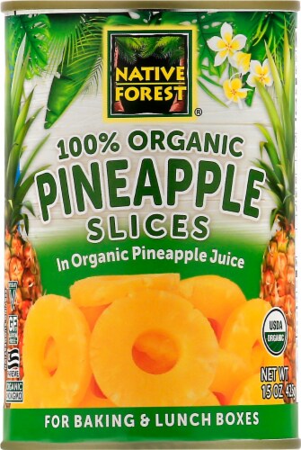 Native Forest Organic Canned Pineapple Slices Perspective: front