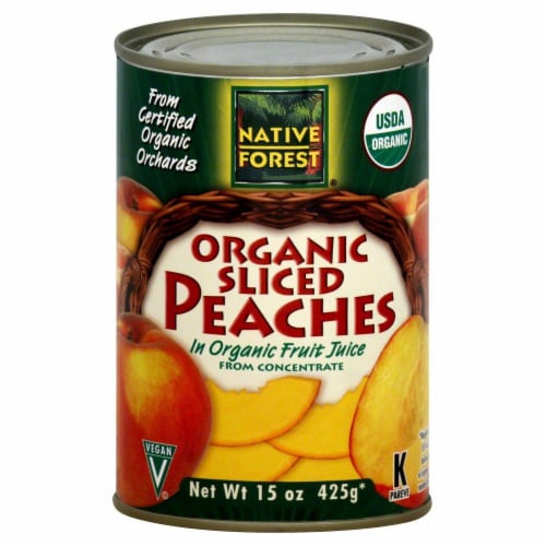 Native Forest Organic Sliced Canned Peaches Perspective: front