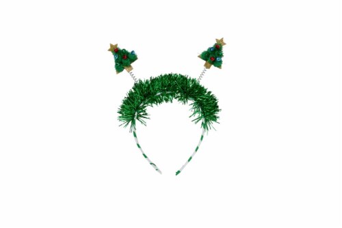 Scunci Christmas Tree Headband Perspective: front