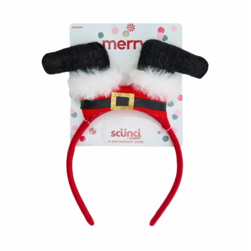 Scunci Santa Clause Headband Perspective: front