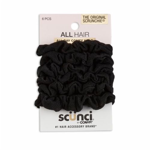 Scunci® Effortless Beauty Mini Black Shiny Thermal Twisters Perspective: front