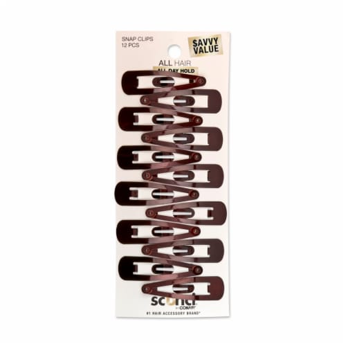 Scunci® Effortless Beauty Brown Clippies Perspective: front