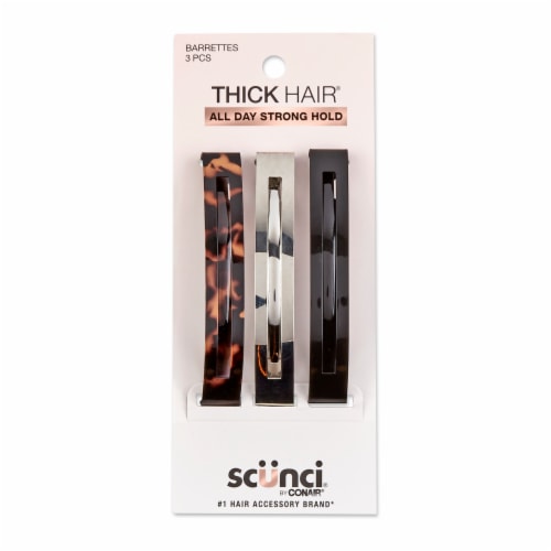 Scunci Thick Hair Barrettes Perspective: front